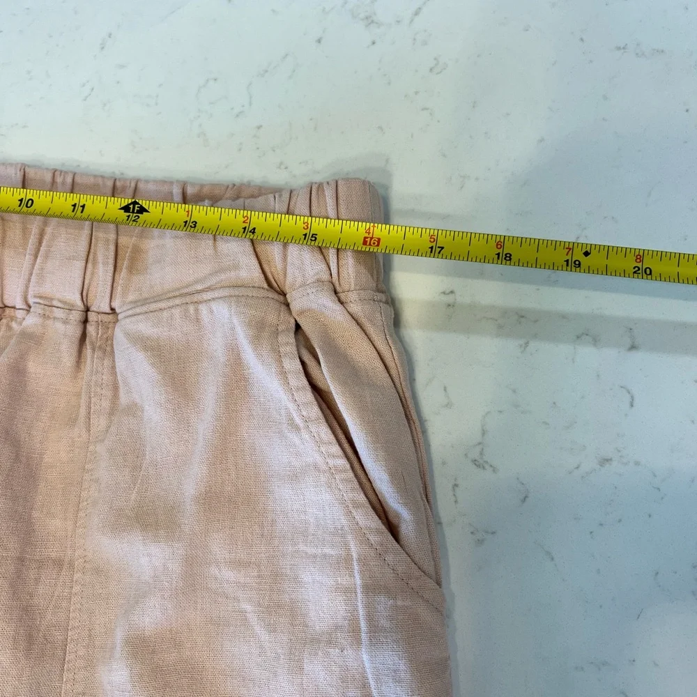 Zenana Pink, Blush Linen Wide Leg Pants Size 1X